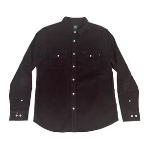 Stussy Corduroy 100% Cotton Button Up Long Sleeve Hipster Shirt US Men's L